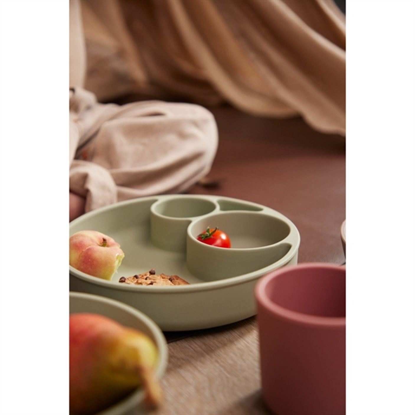 FILIBABBA Plate Divided Green