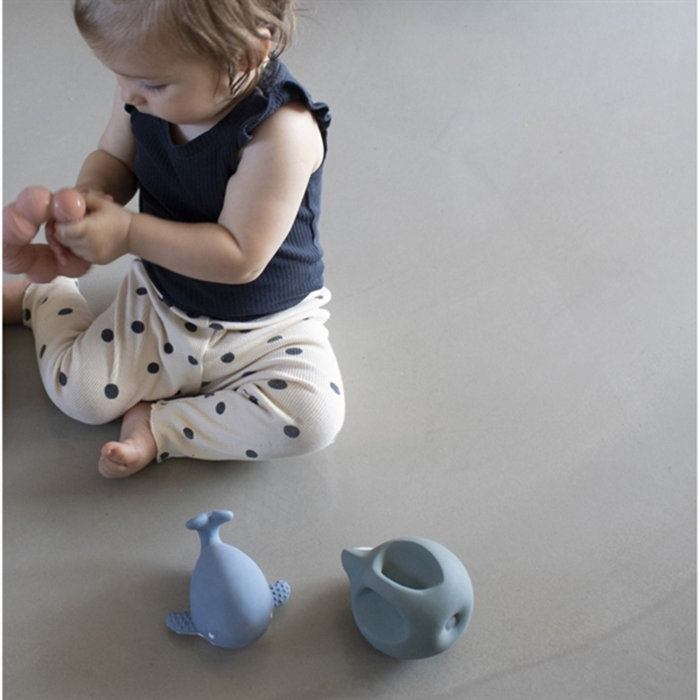 FILIBABBA Teether Christian The Whale Powder Blue