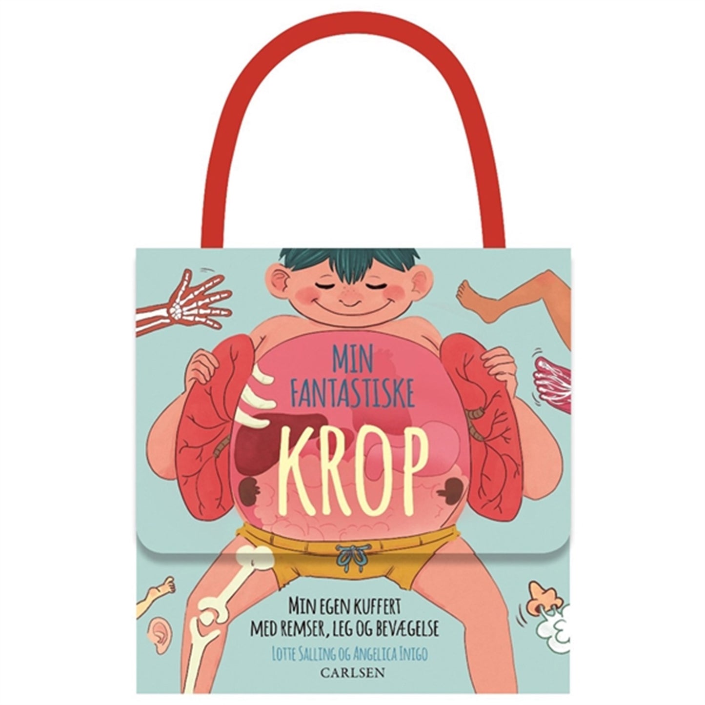 Forlaget Carlsen Min Fantastiske Krop - Min Egen Kuffert med Remser, Leg og Bevægelse