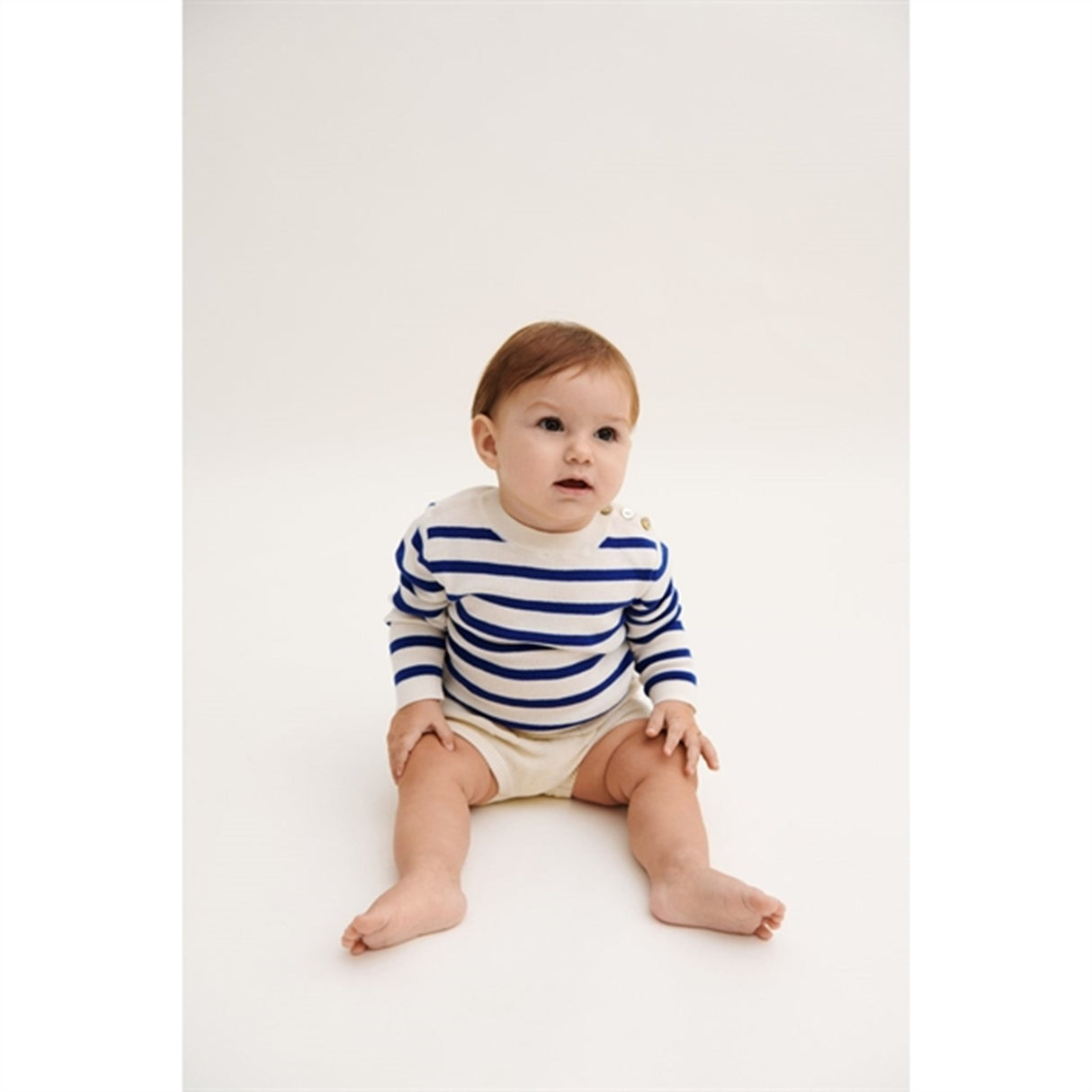 FUB Baby Blouse Ecru/Cobolt