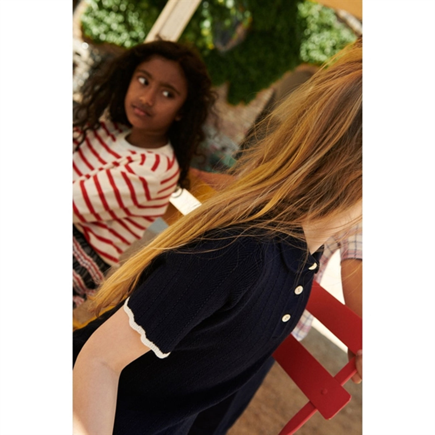 FUB Dark Navy Pointelle T-Shirt