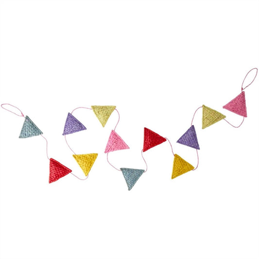 RICE Multicolor Raffia Garland
