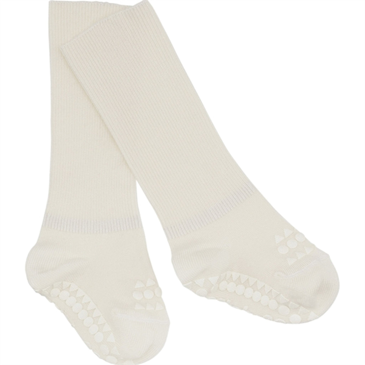 GObabyGO Bamboo Strømper Antislip Offwhite