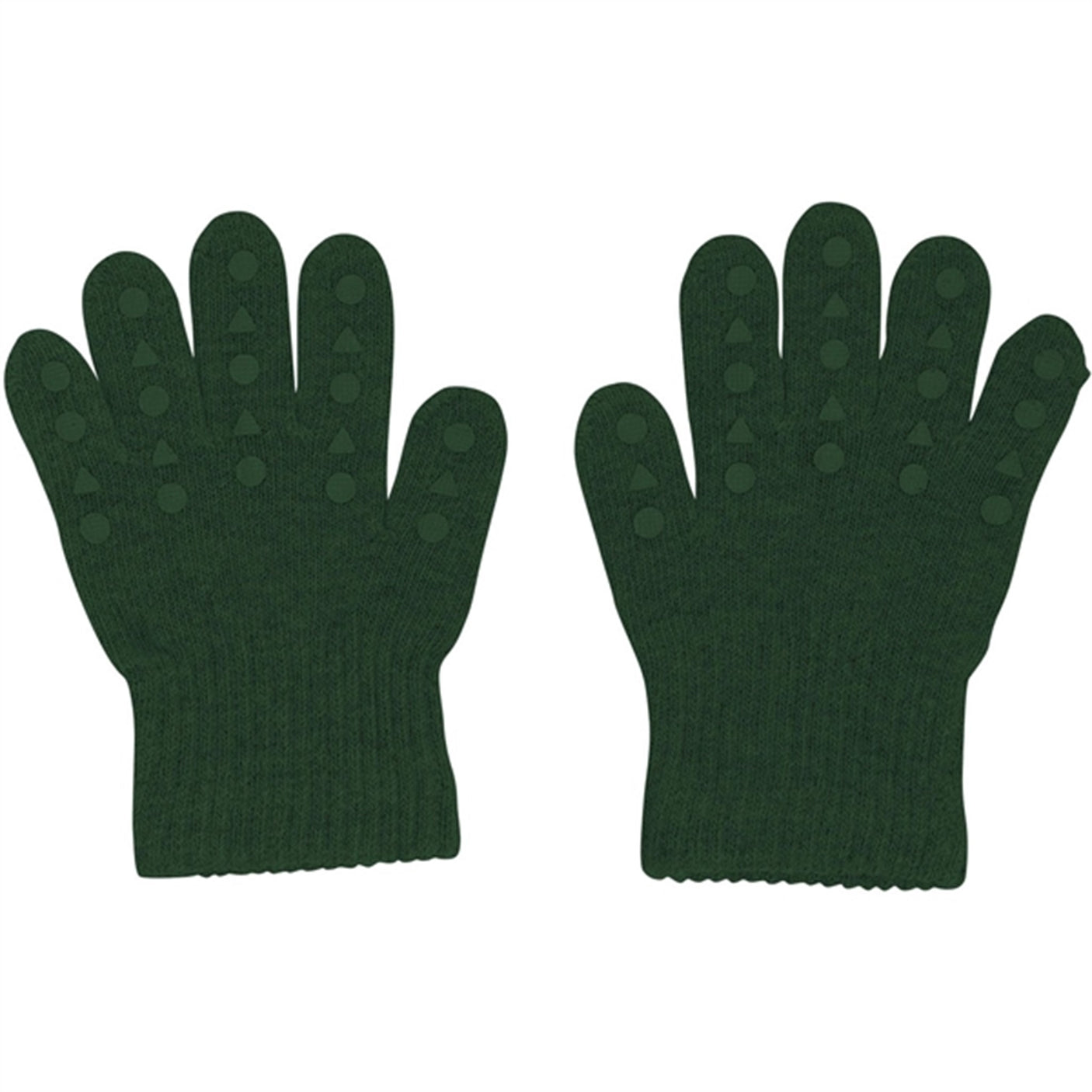 Gobabygo Wool Grip Gloves Forrest Green