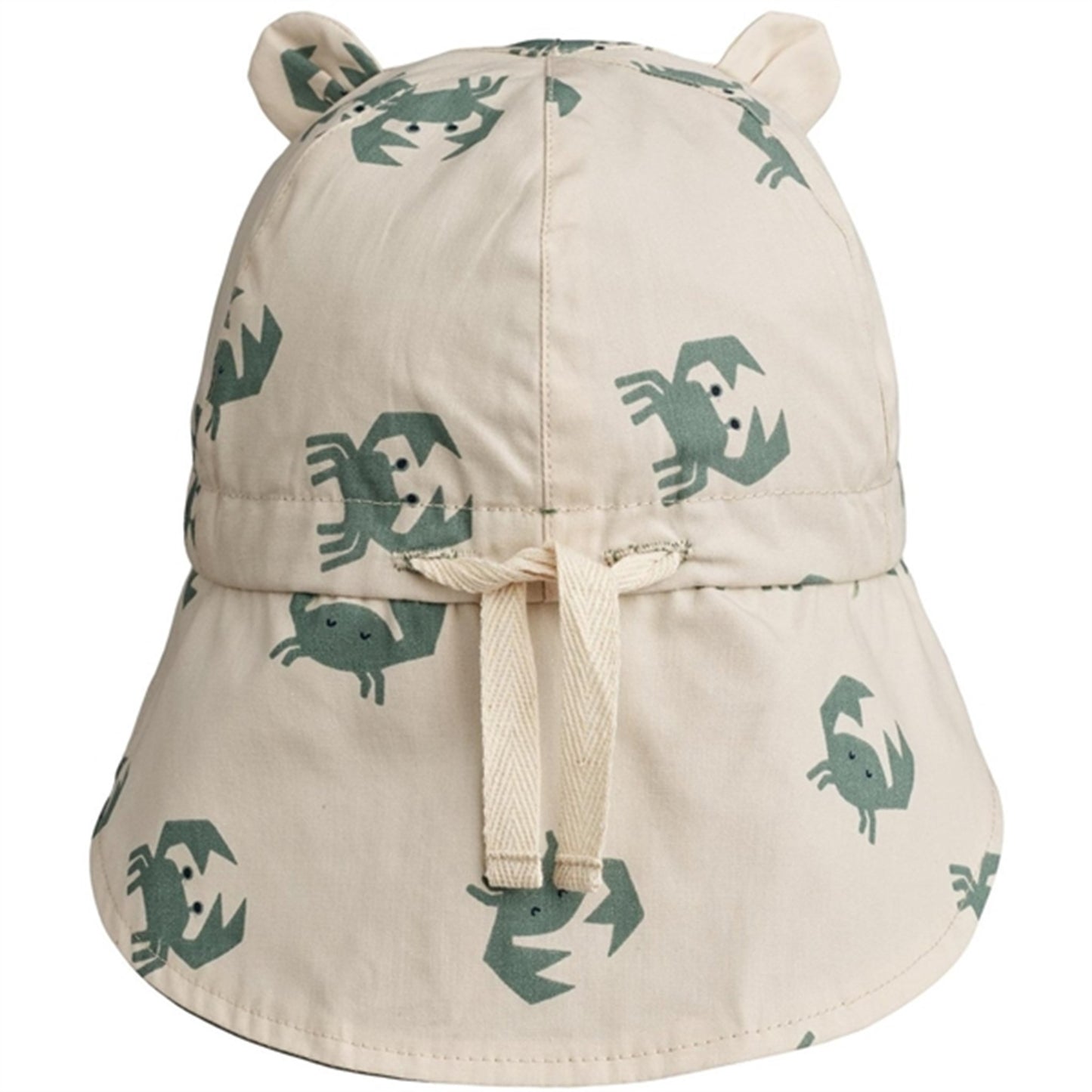 Liewood Gorm Reversible Sun Hat Crab Sandy Pepppermint