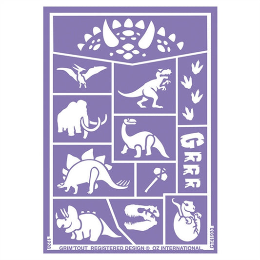 Grim'tout Stencil Dinosaur