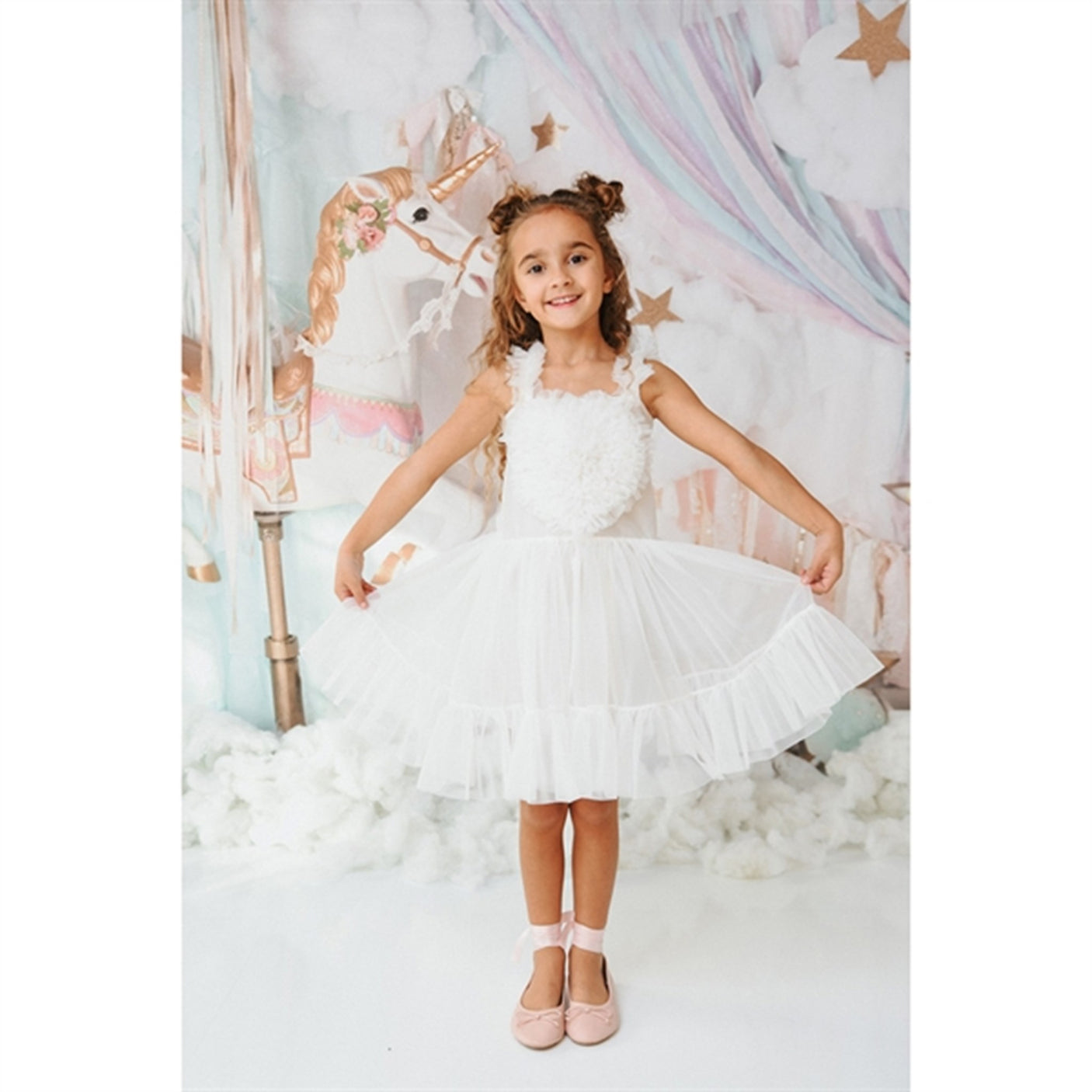 Dolly by Le Petit Heart Dress Lace Up Off White