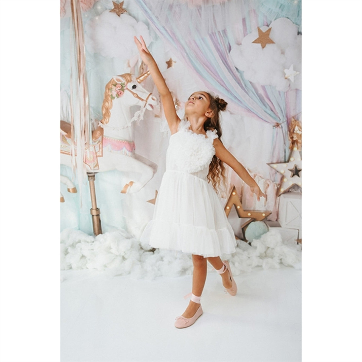 Dolly by Le Petit Heart Dress Lace Up Off White