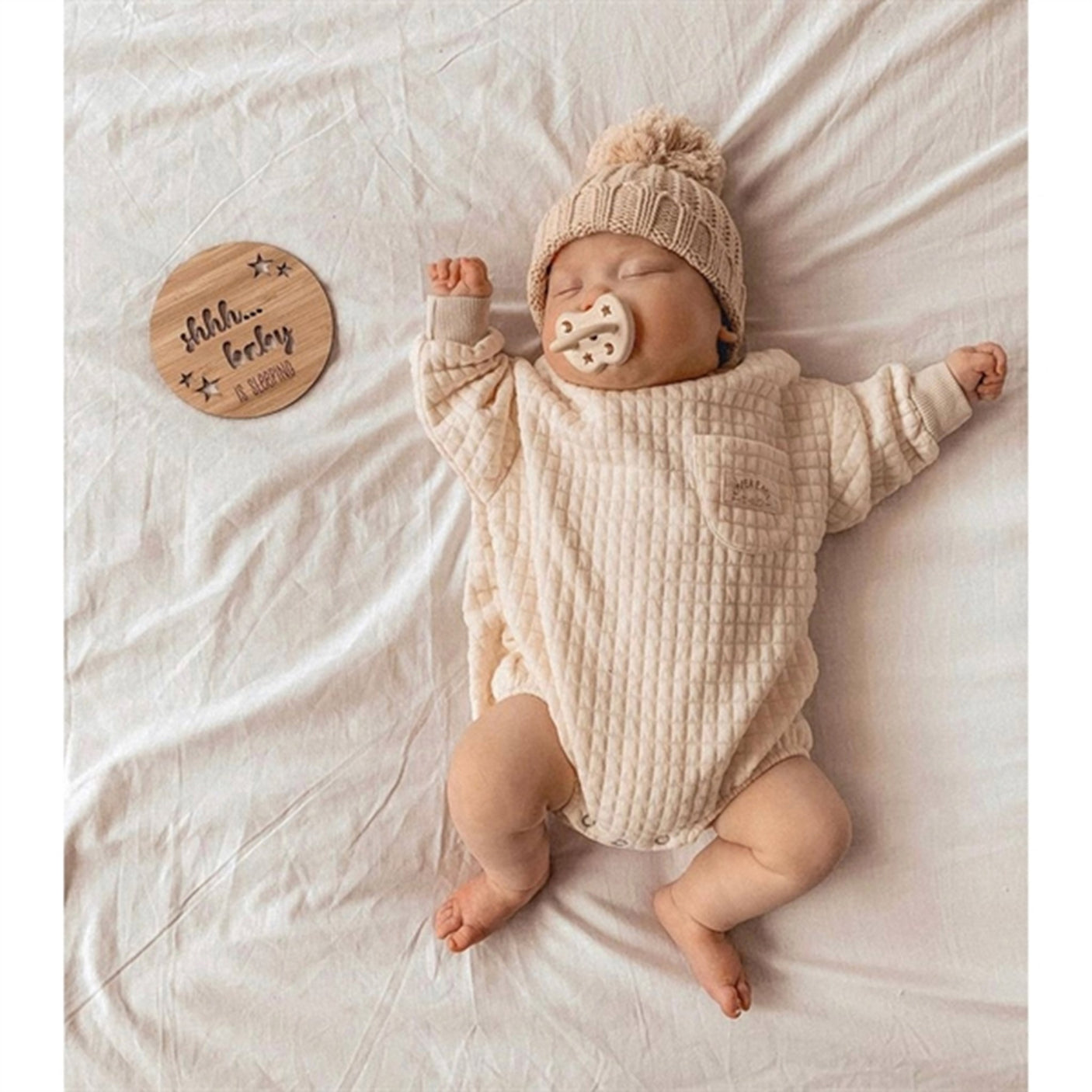 Hevea Pacifier Round 2-pack Baby Blue & Milky White