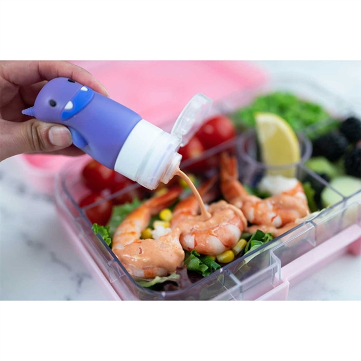 Yumbox Funny Monsters Silicone Condiment Squeeze Bottles