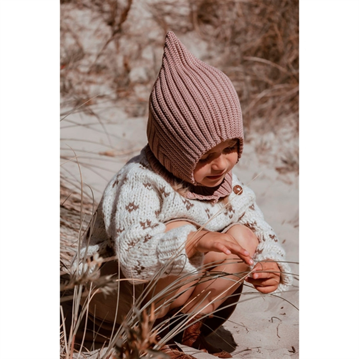 Huttelihut Wool Pixie Bacalava Dusty Rose