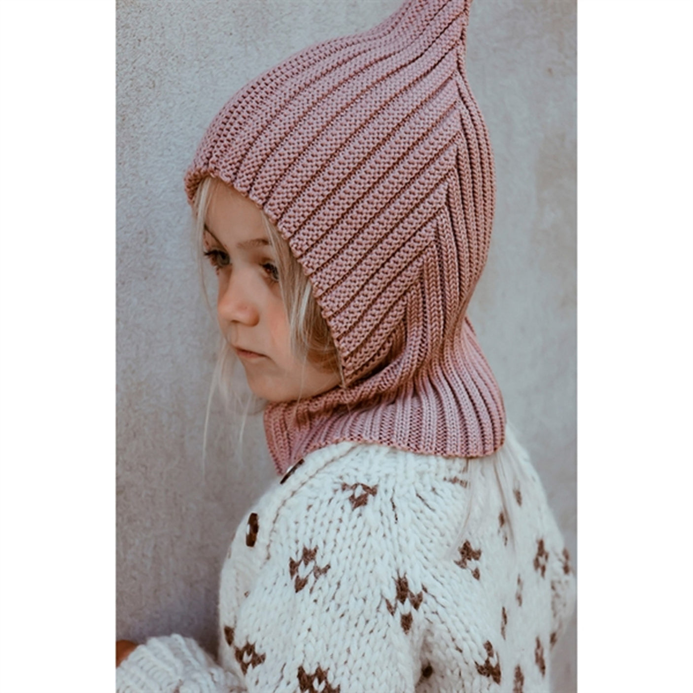Huttelihut Wool Pixie Bacalava Dusty Rose