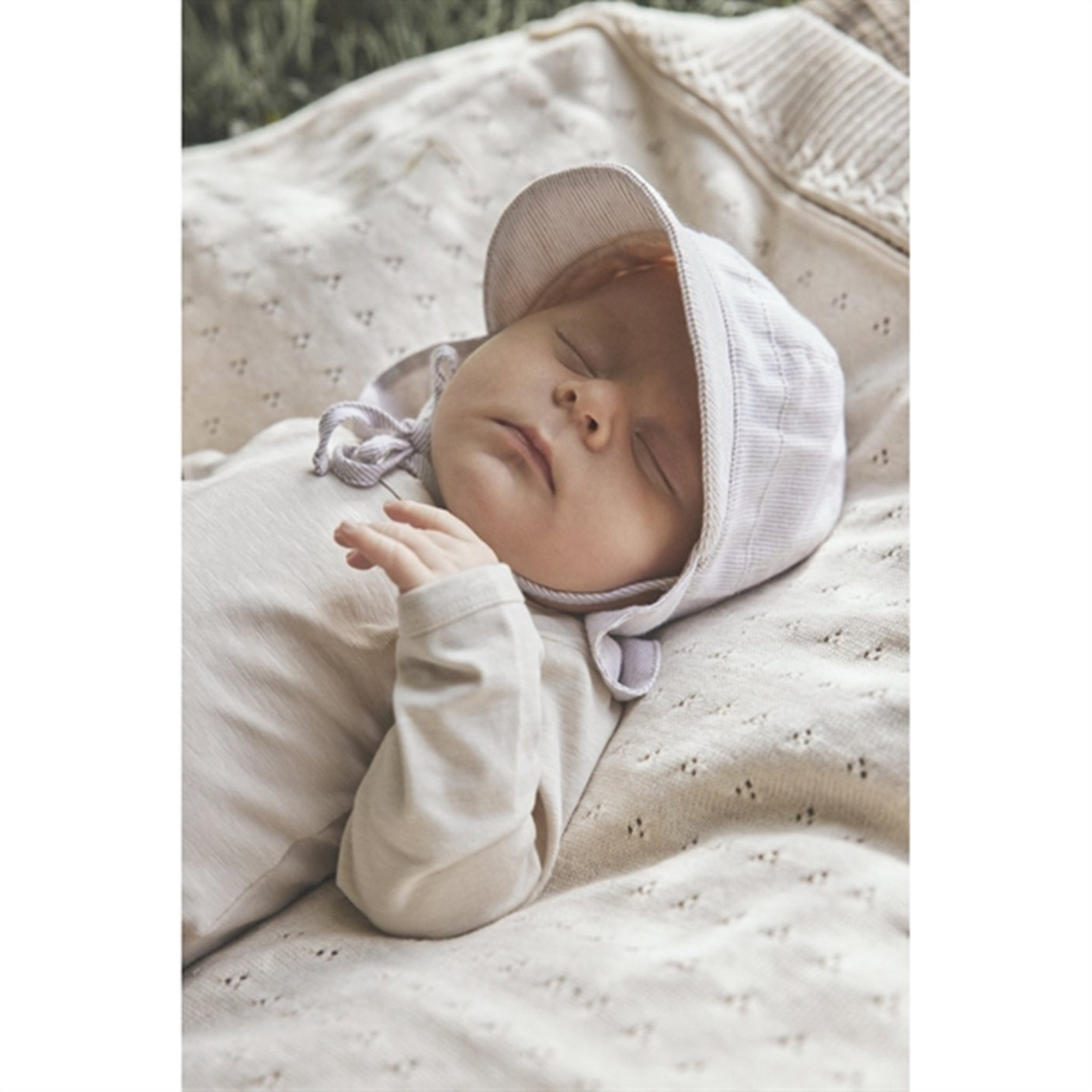 Huttelihut Striped Silver Sage Summer hat