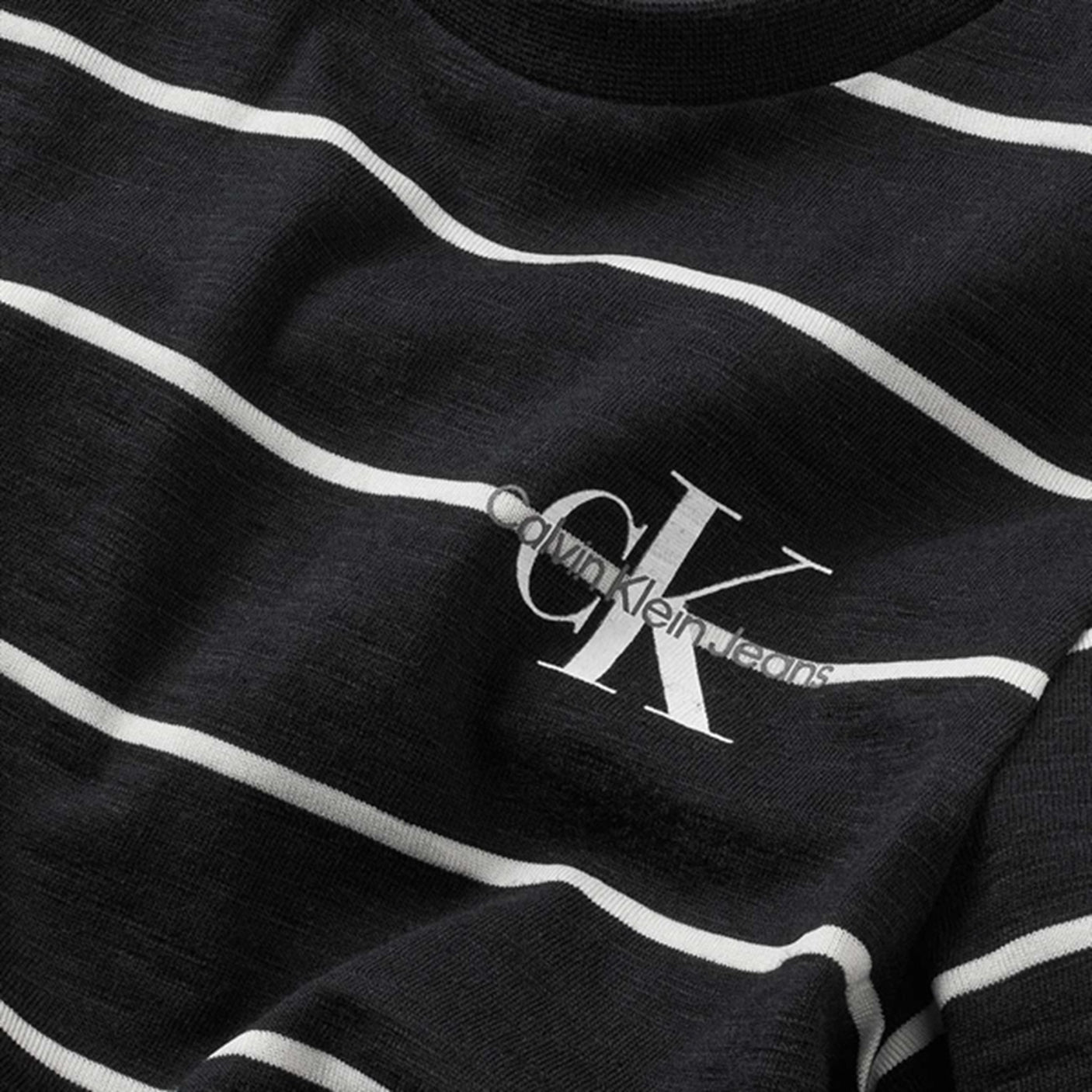Calvin Klein Print Sunreveal Stripe T-shirt Ck Black