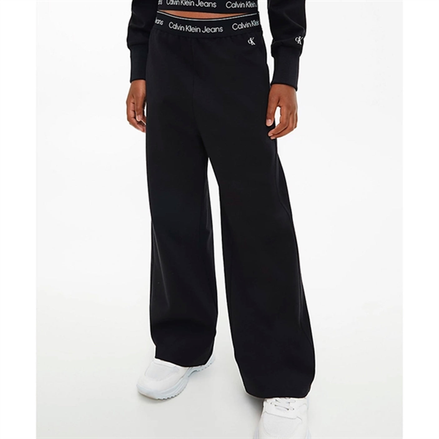 Calvin Klein Logo Tape Punto Strik Pants Black
