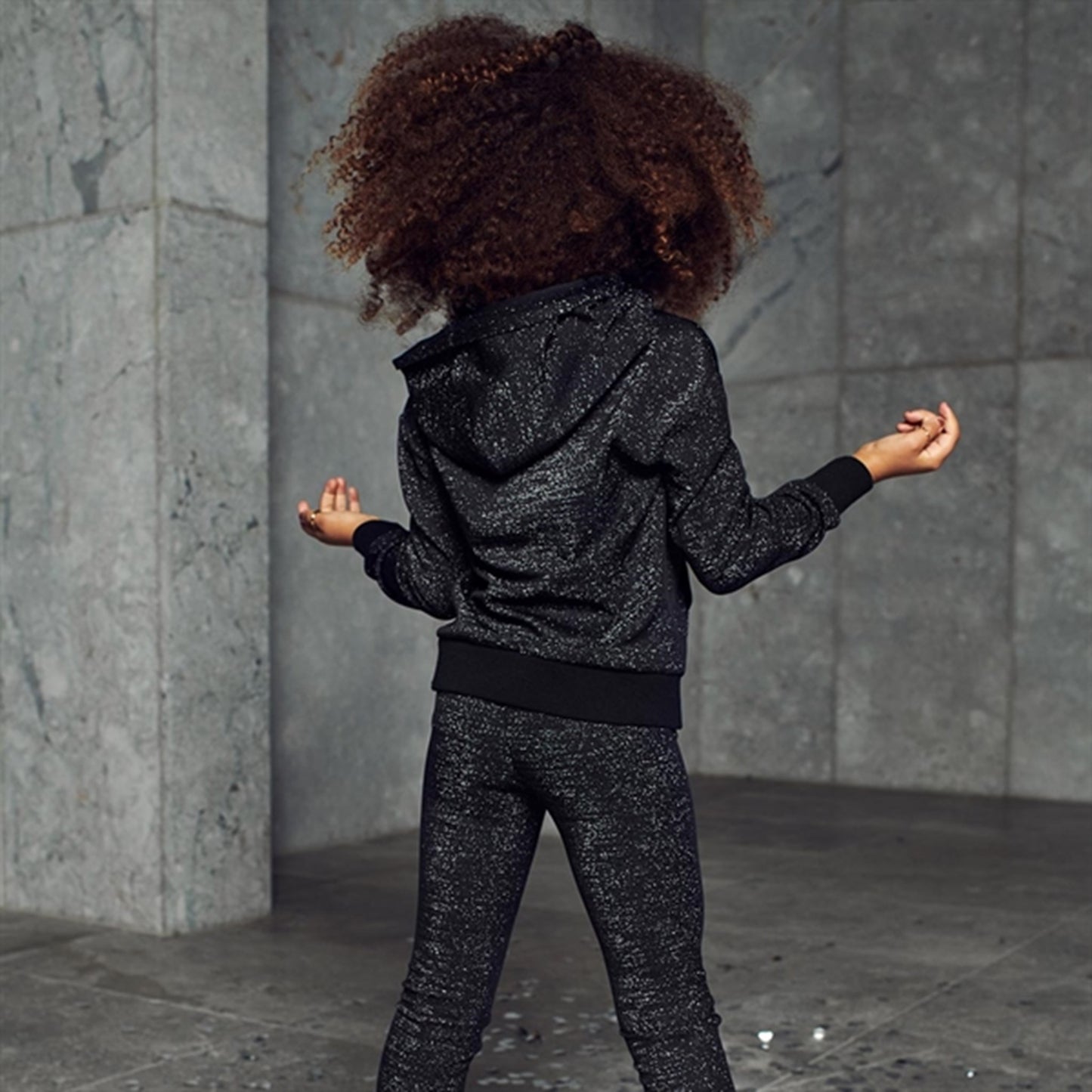 Kids ONLY Black Glitter Mady Hoodie
