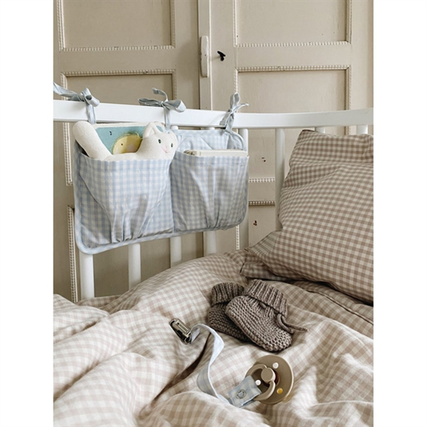 Lalaby Bed Pocket Blue Gingham