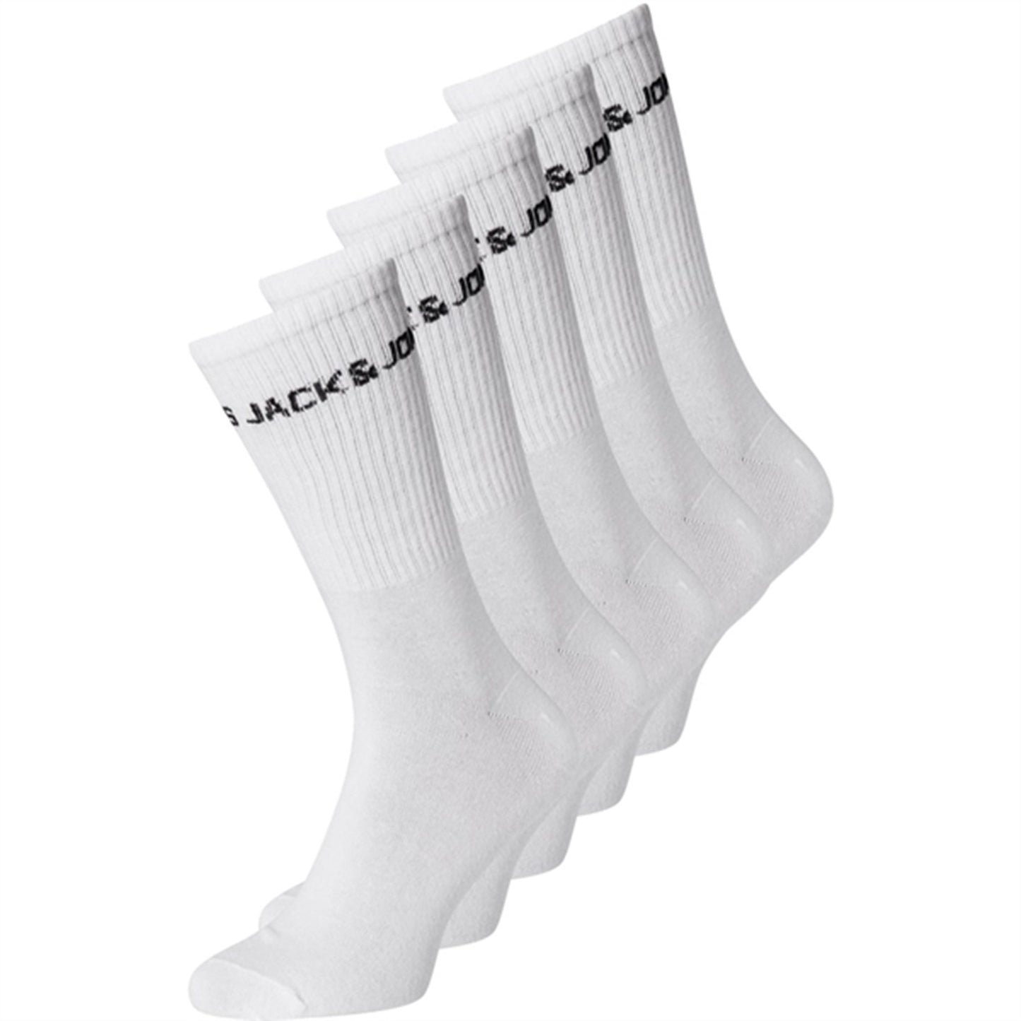Jack & Jones Junior White Basic Logo Tennis Socks 5-pack Noos