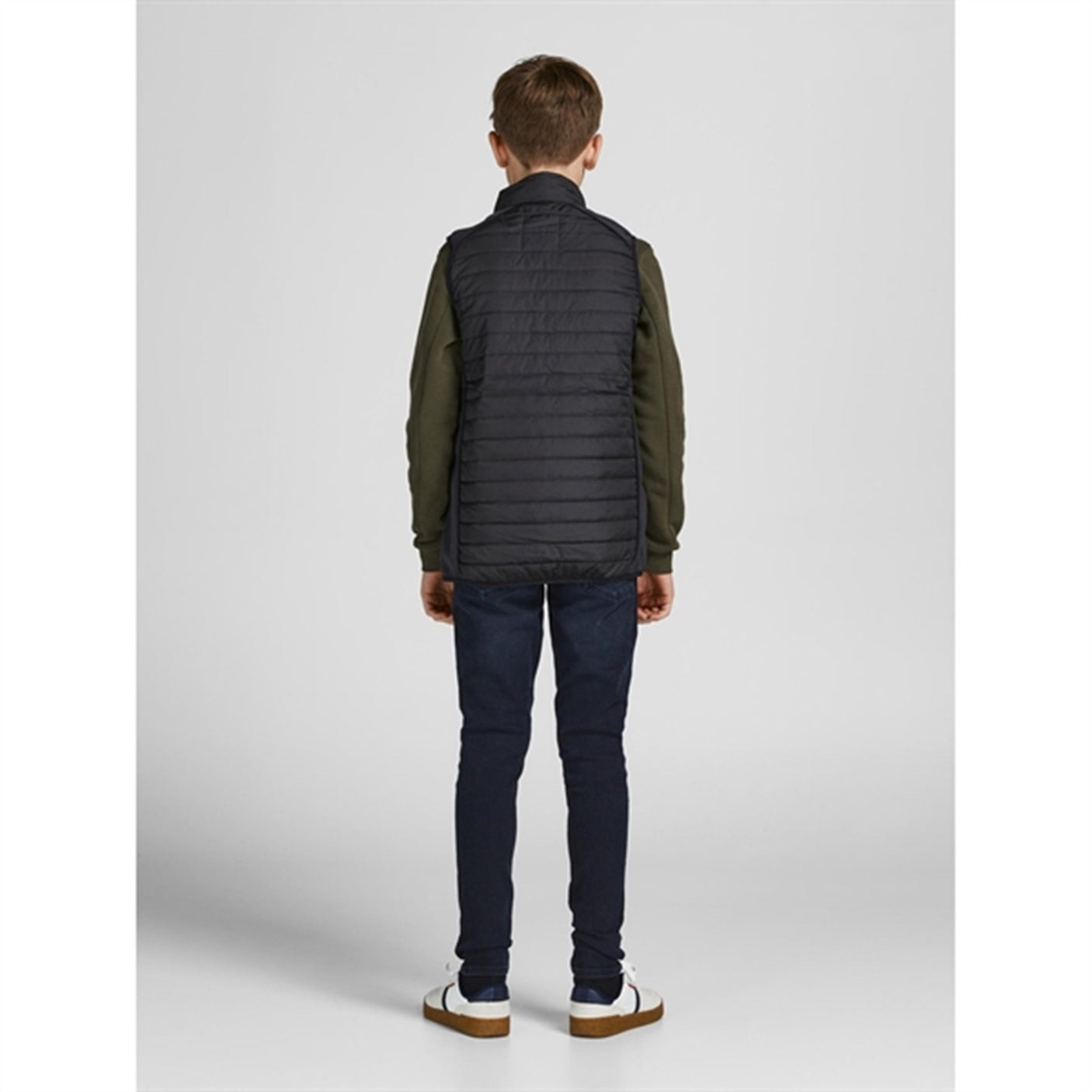 Jack & Jones Junior Black Multi Quilted Vest Noos