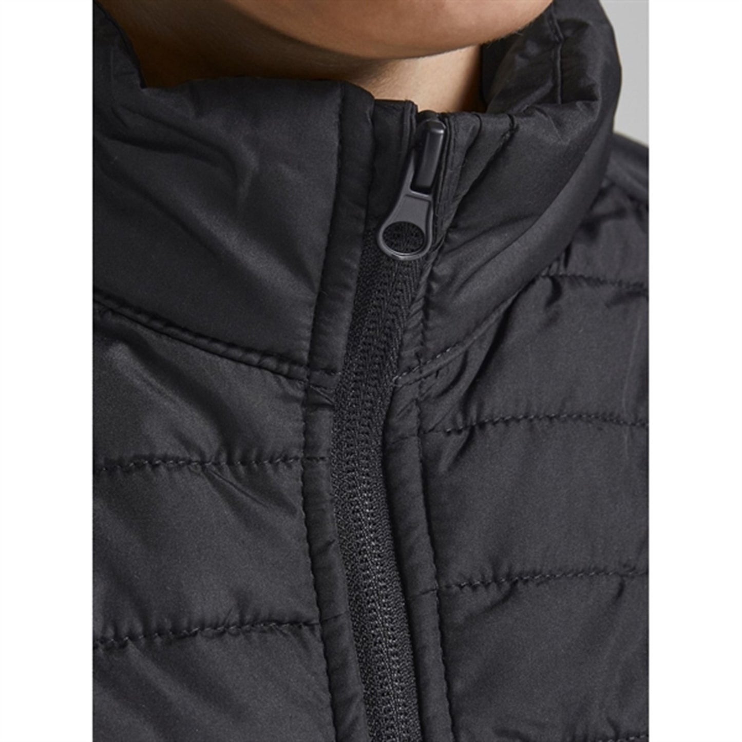 Jack & Jones Junior Black Multi Quilted Vest Noos
