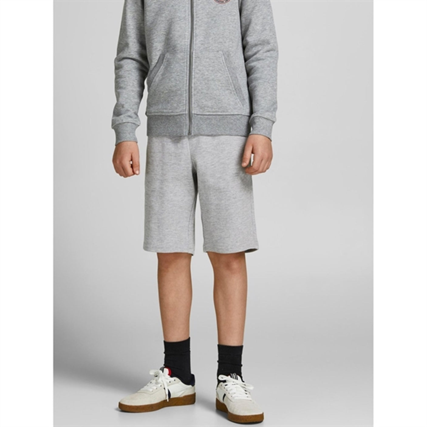 Jack & Jones Junior Light Grey Melange Basic Sweat Shorts
