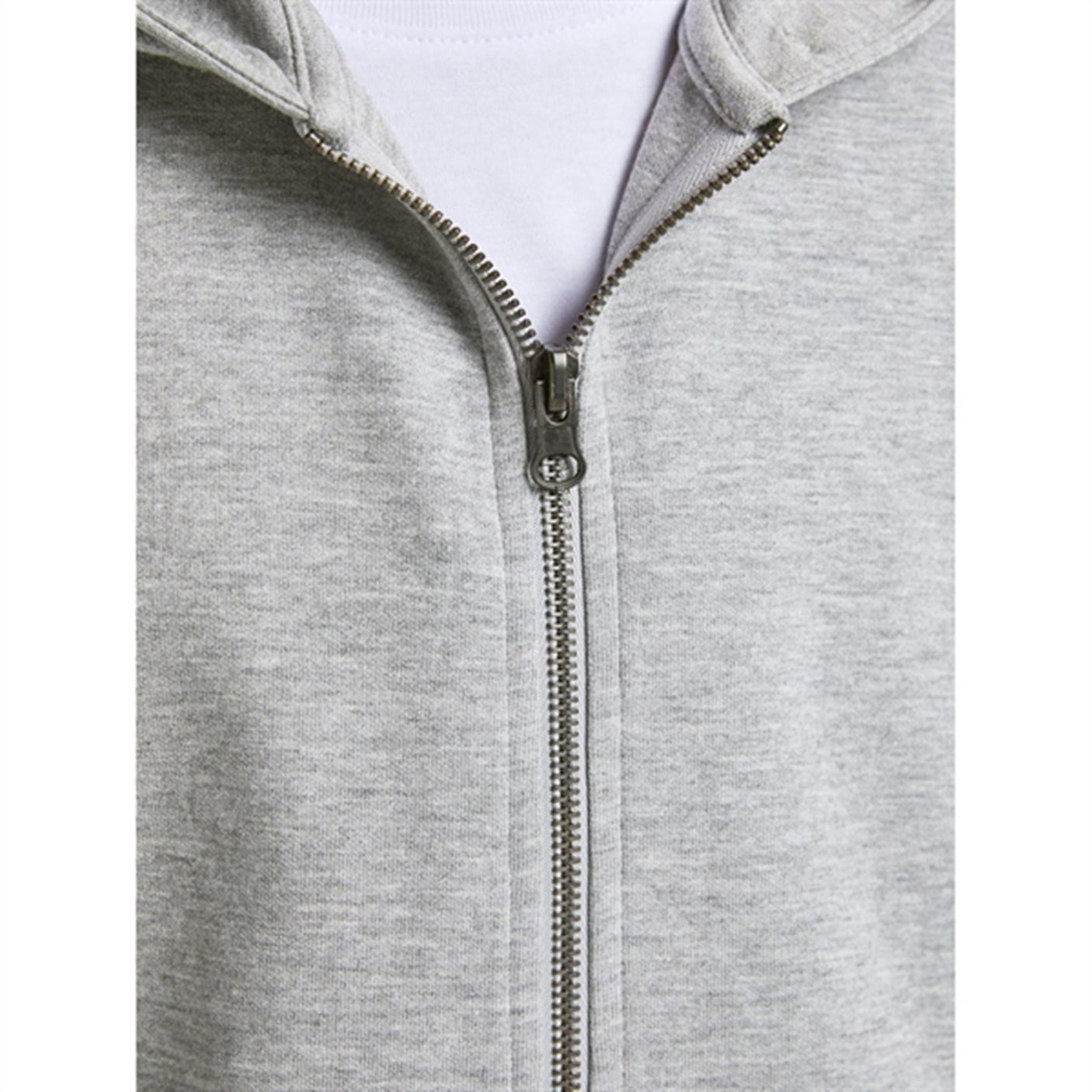 Jack & Jones Junior Light Grey Melange Basic Sweatshirt with Zipper Noos
