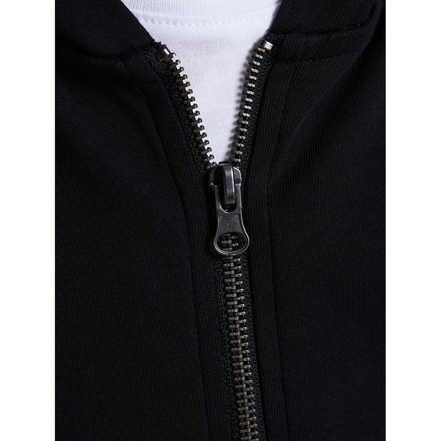 Jack & Jones Junior Black Basic Sweatshirt with Zipper Noos