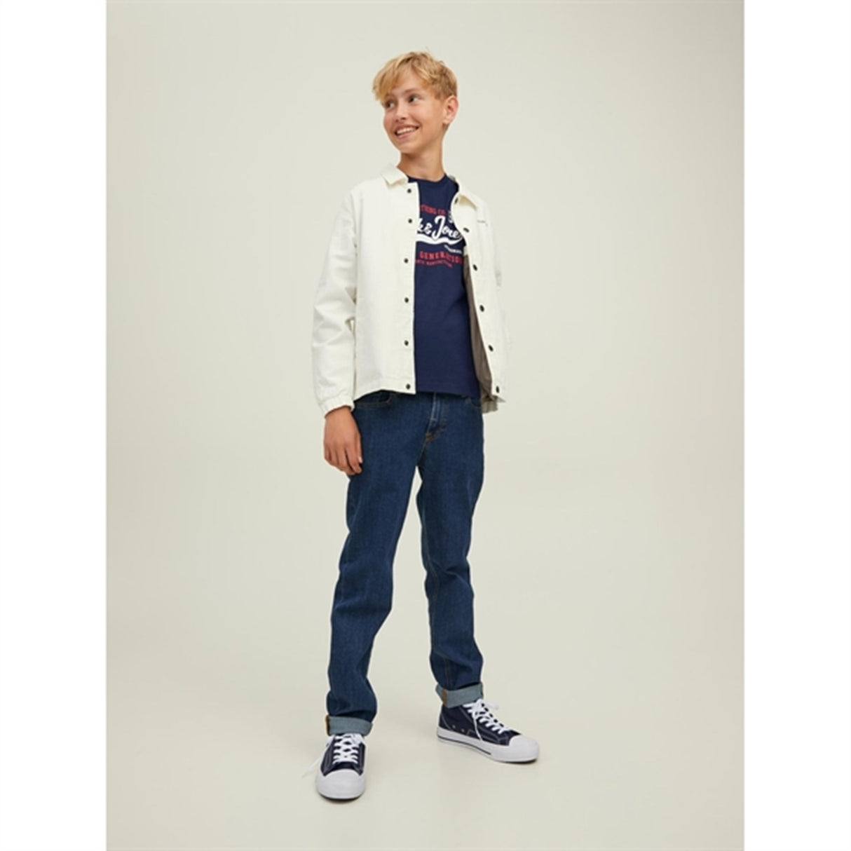 Jack & Jones Junior Navy Blazer Logo T-Shirt Noos