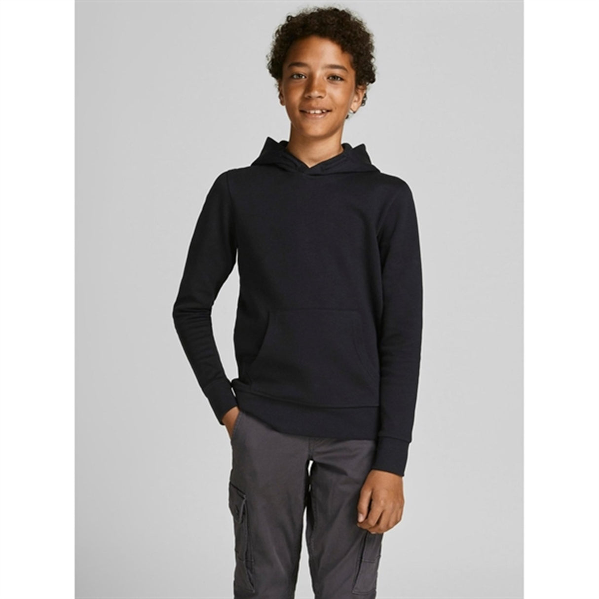 Jack & Jones Junior Black Basic Hoodie Noos