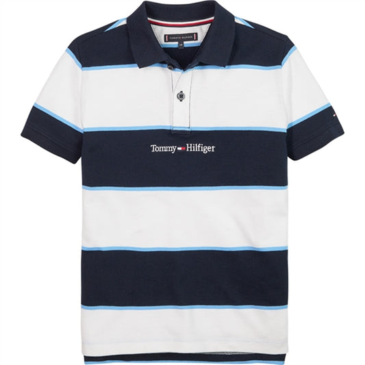 Tommy Hilfiger Rugby Stripe Polo T-shirt Desert Sky Stripes
