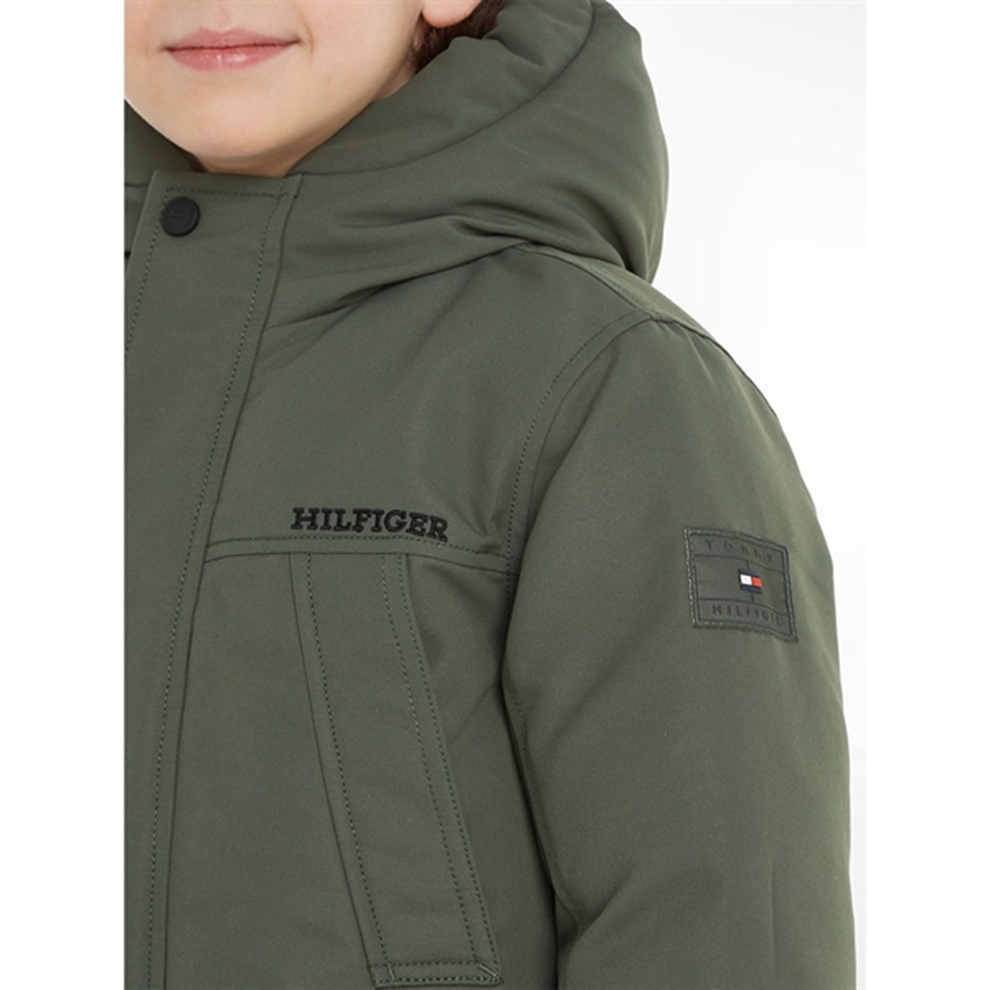 Tommy Hilfiger Tech Parka Jacket Olive Green