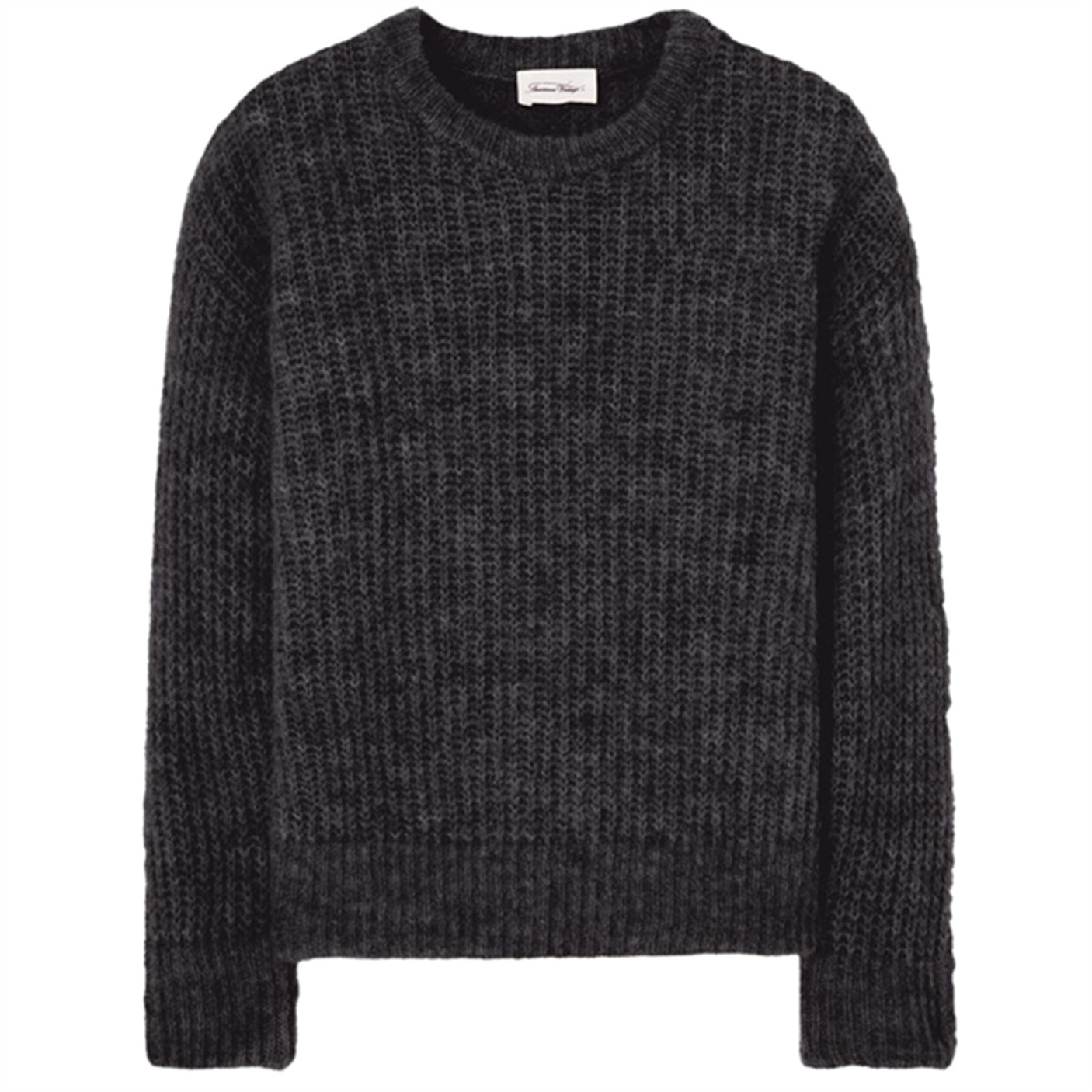 American Vintage Knit Blouse East Charcoal Melange