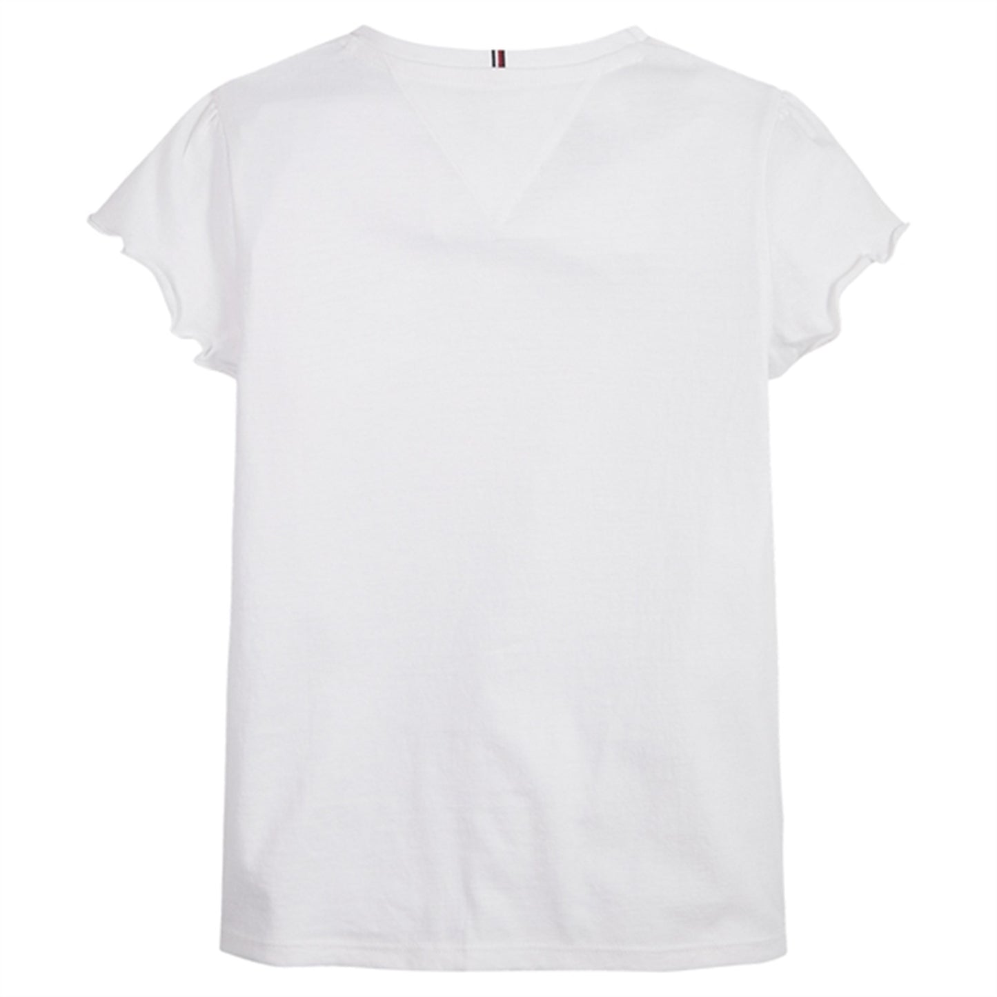 Tommy Hilfiger Essential Ruffle Sleeve T-shirt White