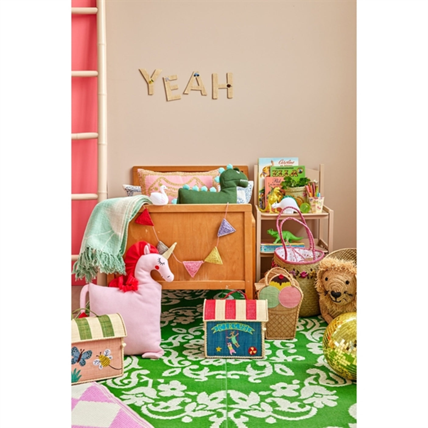 RICE Circus Theme Storage Basket Exstra Small