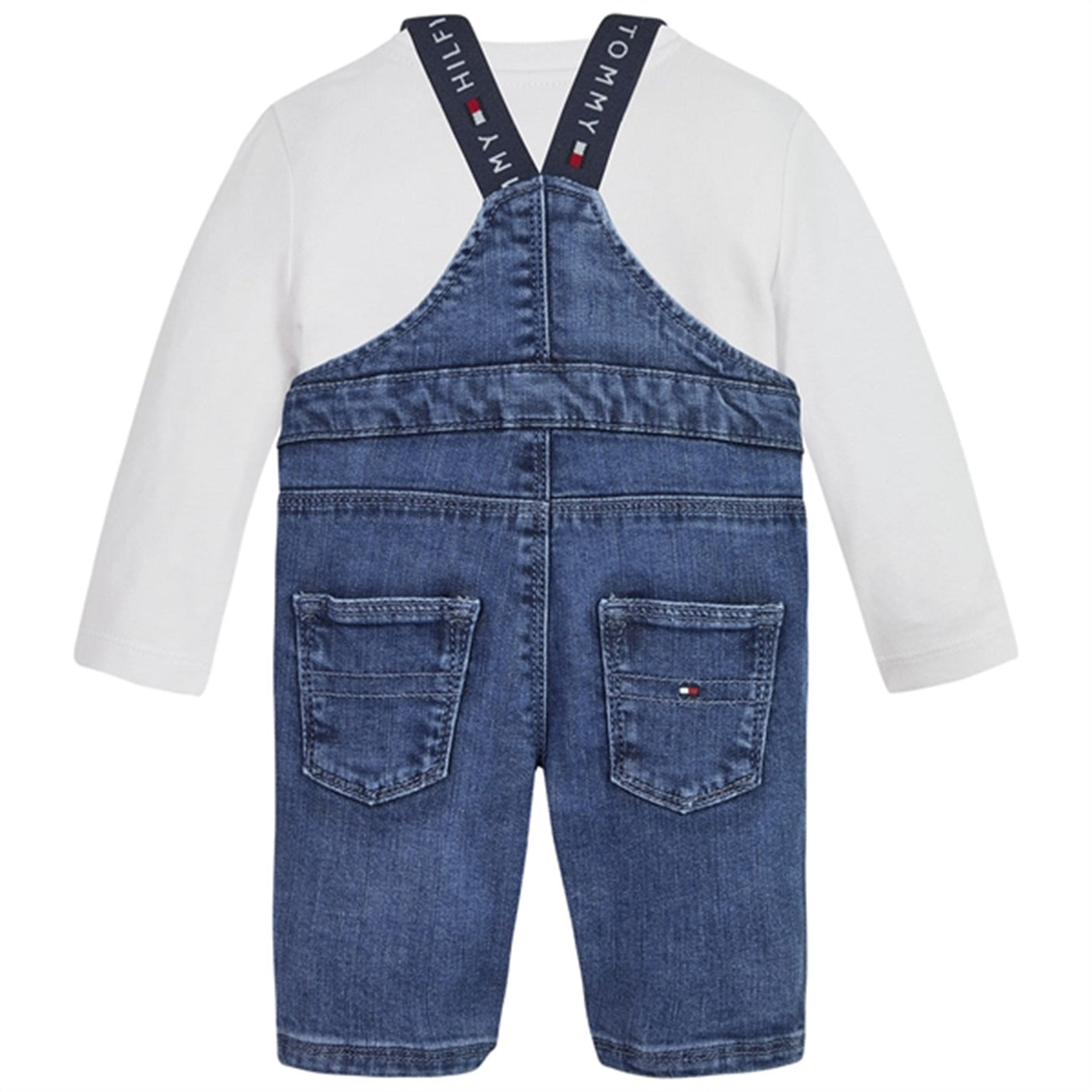 Tommy Hilfiger Baby Graphic Dungaree Set White