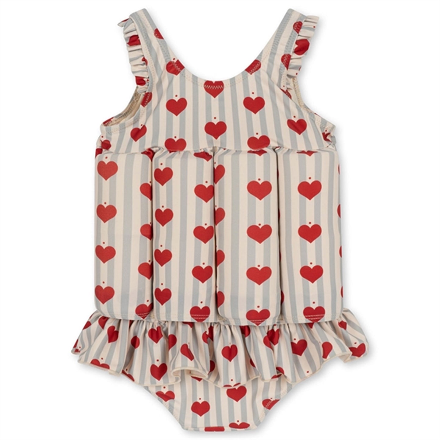 Konges Sløjd Amour Blue Stripe Float Frill Swimsuit