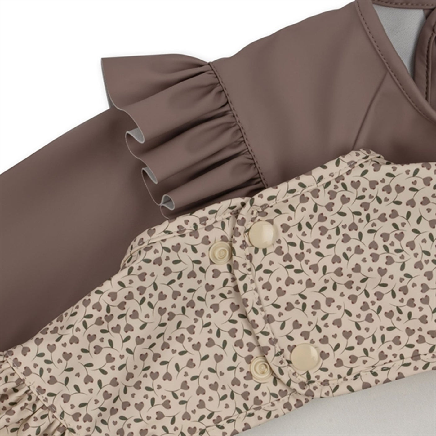 Konges Sløjd Bib w. Sleeves 2-pack Frill Milk Tank/Antler