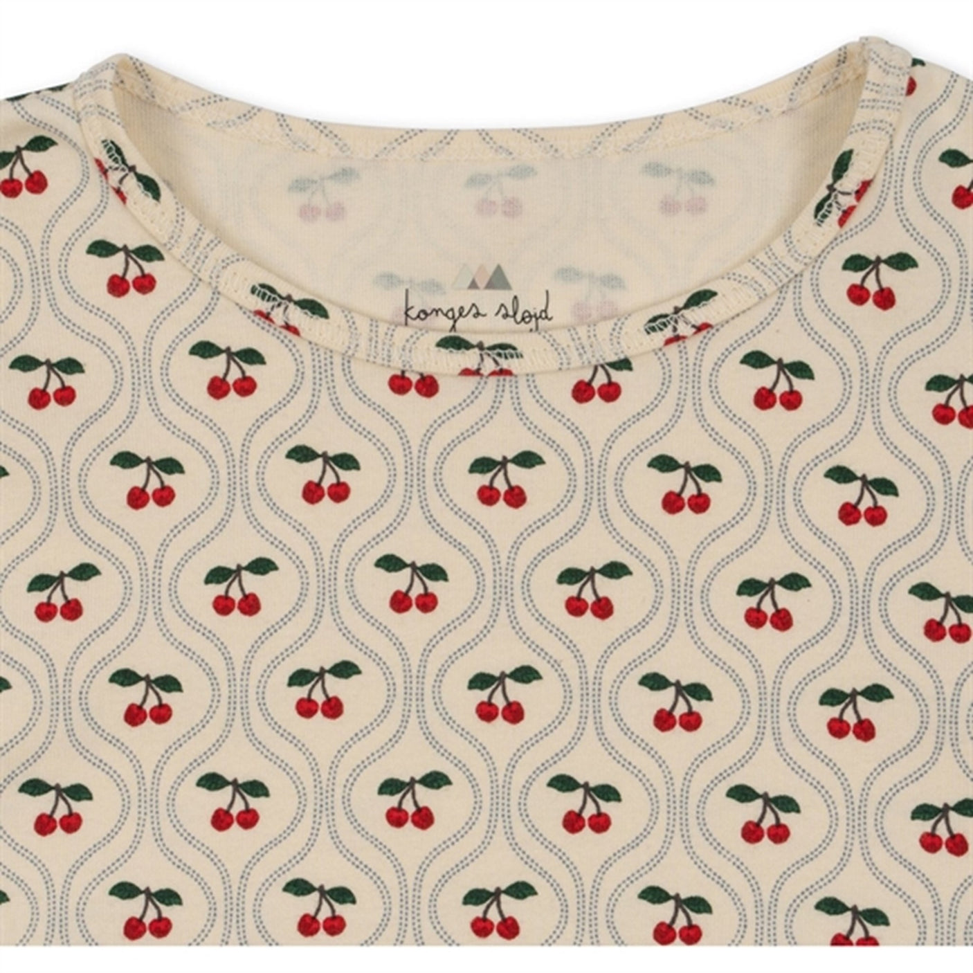 Konges Sløjd Cherry Motif 2-pack Lin Frill Set