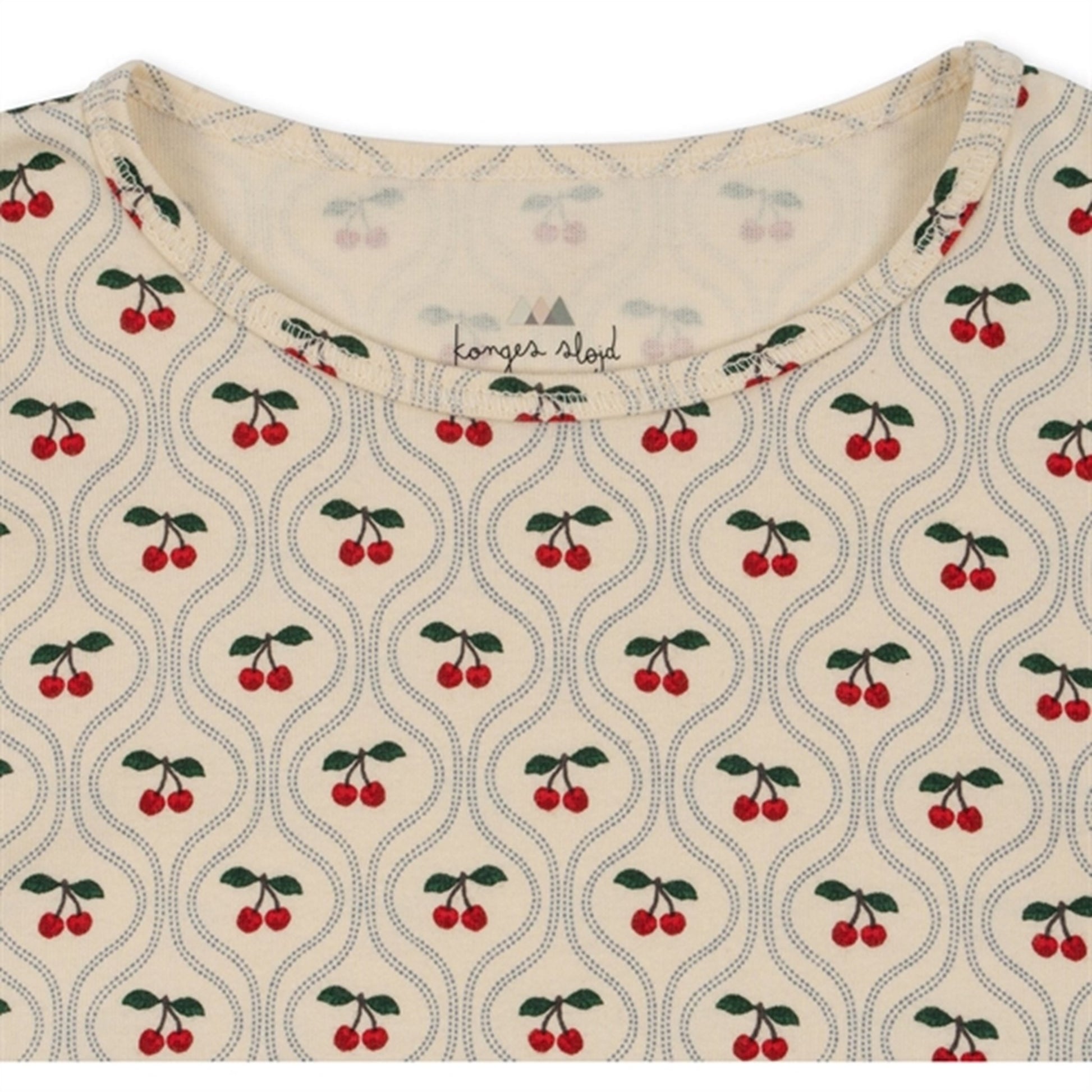 Konges Sløjd Cherry Motif 2-pack Lin Frill Set