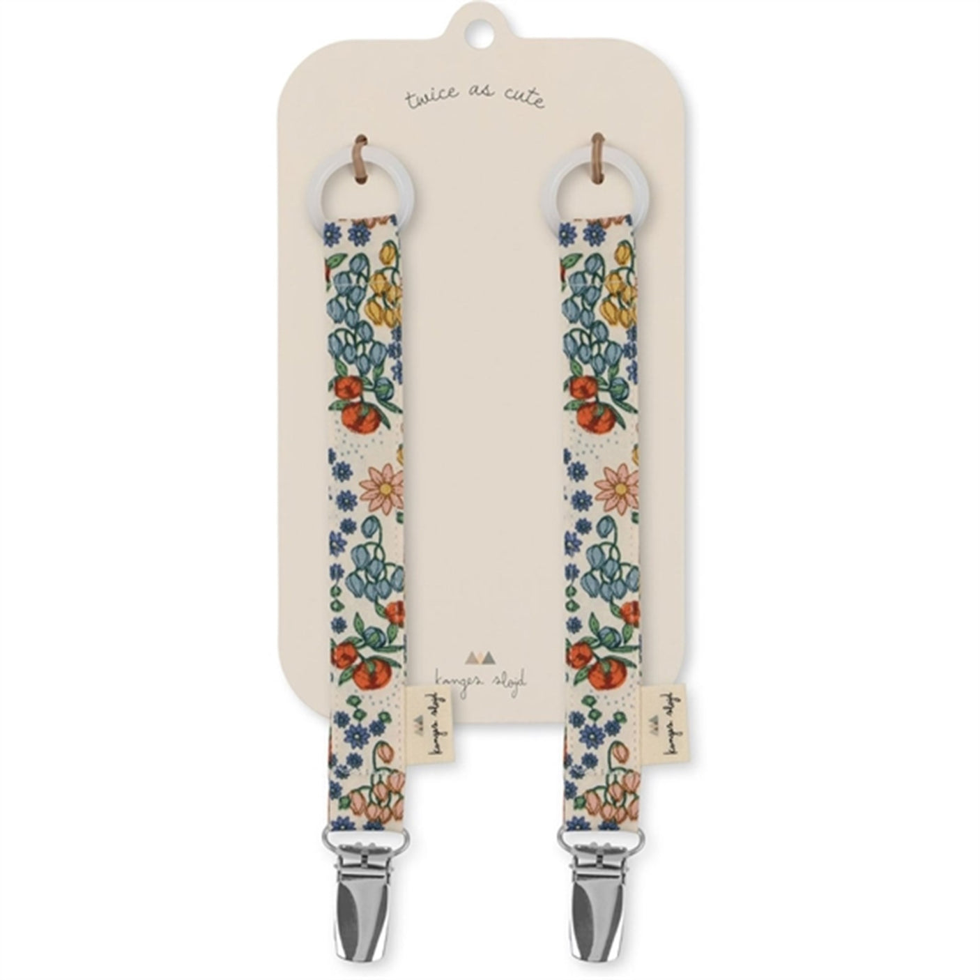 Konges Sløjd Pacifier Clips 2-Pack Bibi Fleur