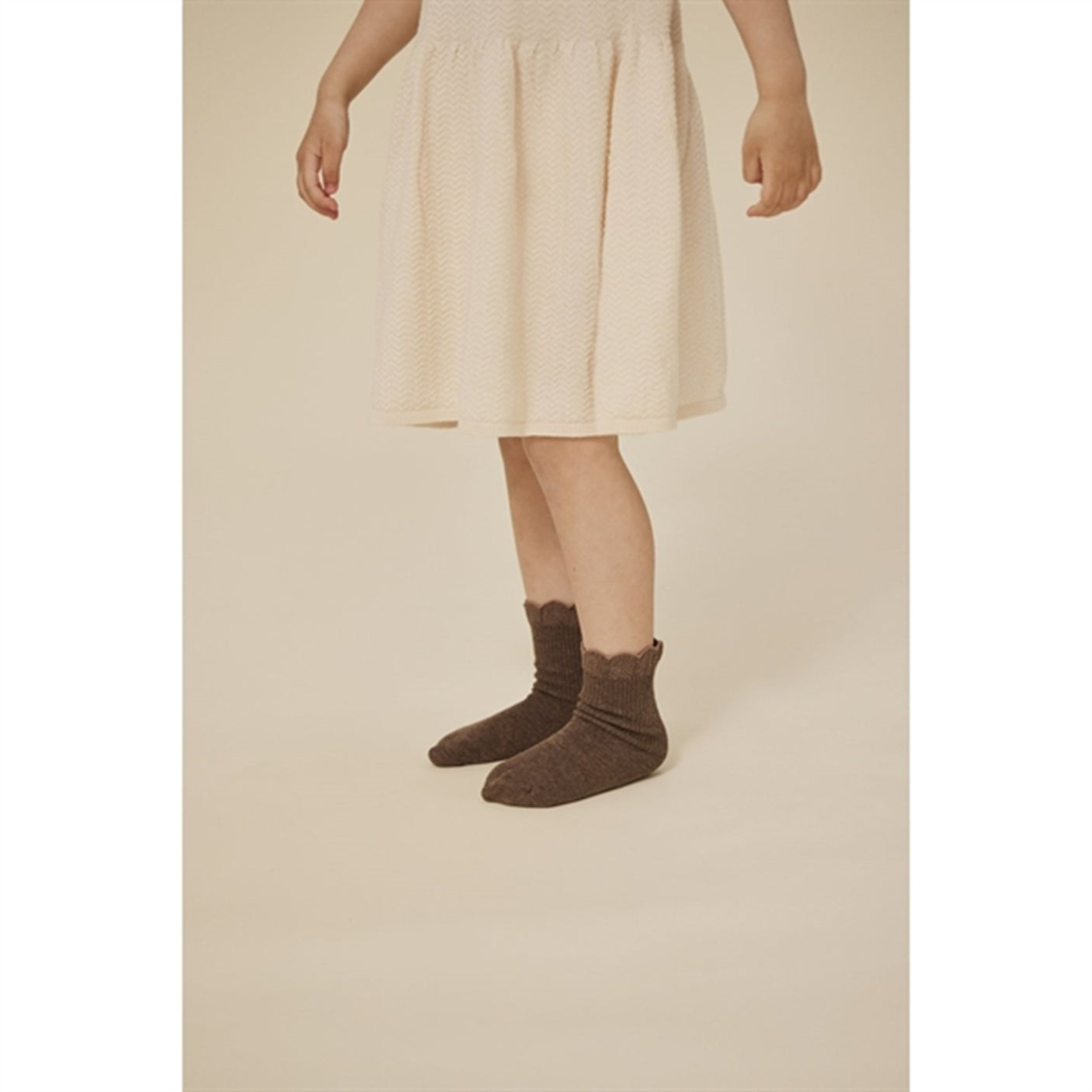 Konges Sløjd Frill Socks 3-Pack Optic White/Sand/Brown