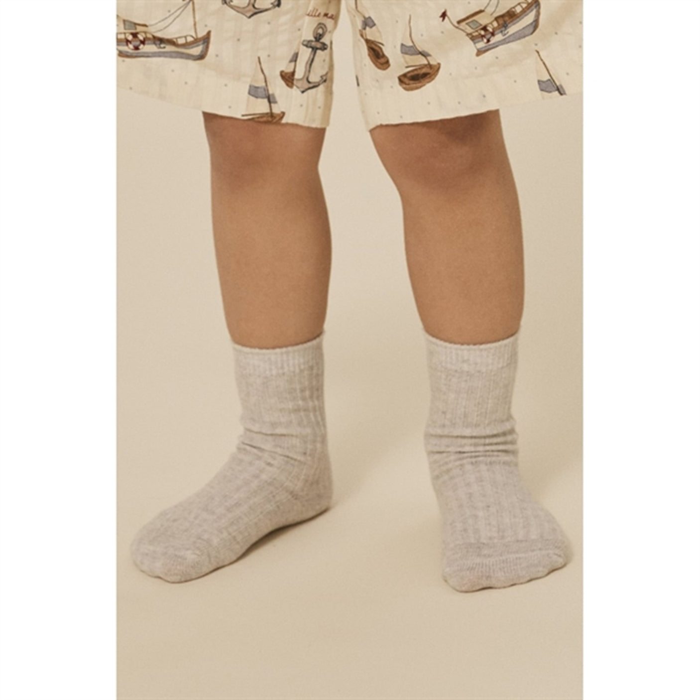 Konges Sløjd Socks 3-Pack Rib Soft Grey/Ment/Brown