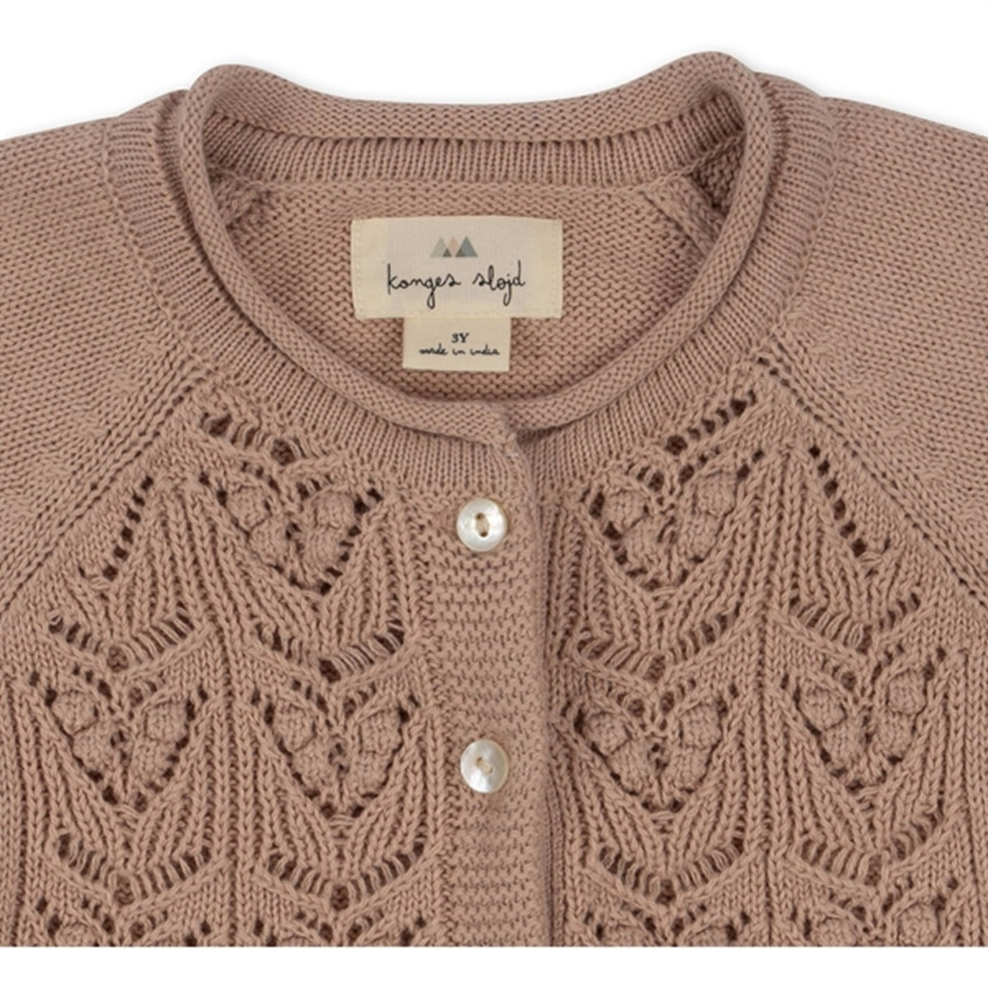 Konges Sløjd Peach Blush Cabby Knit Cardigan