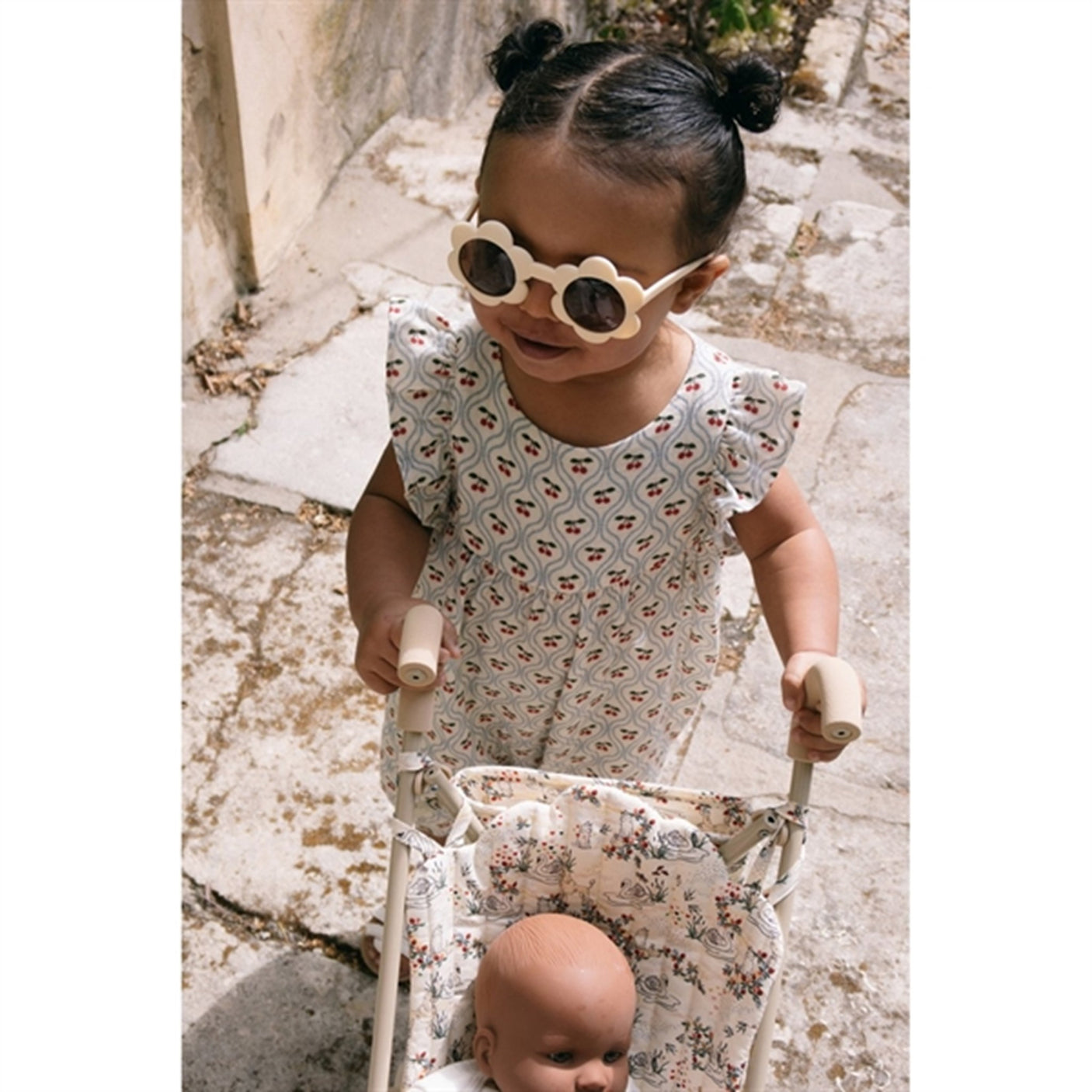Konges Sløjd Cherry Motif Coco Frill Romper