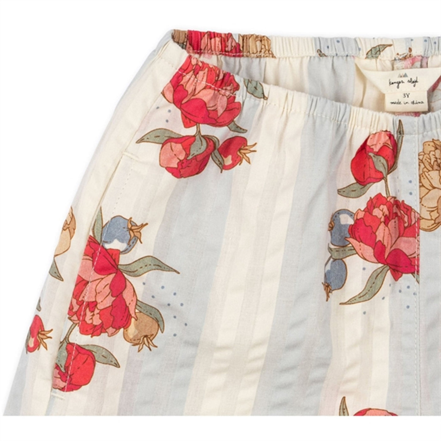 Konges Sløjd Peony Stripe Kim Slit Shorts