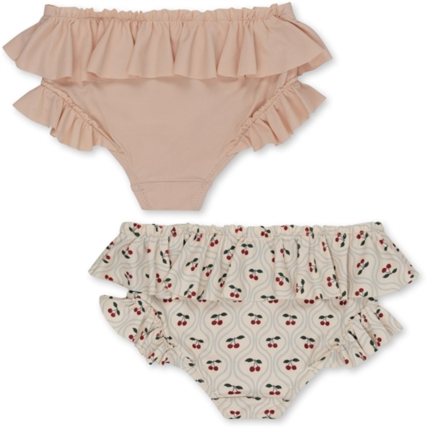 Konges Sløjd Manuca 2-Pack Frill Bikini Pants Cherry Motif