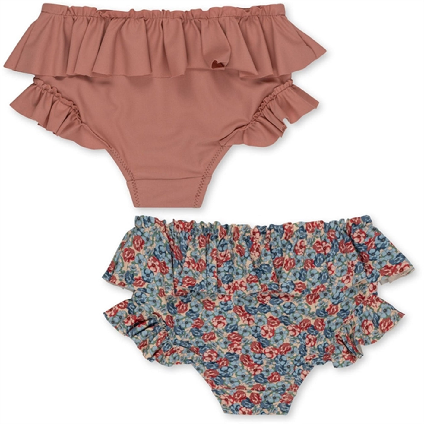 Konges Sløjd Manuca 2-Pack Frill Bikini Pants Rosie Blue