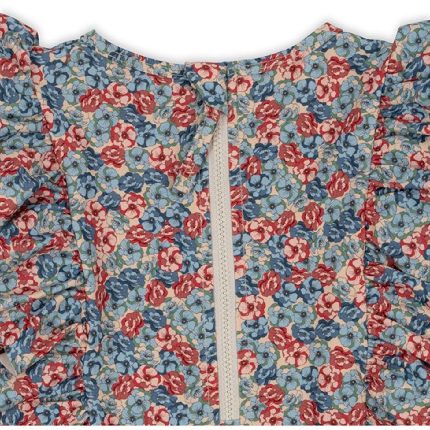 Konges Sløjd Manuca Frill UV Onesie Rosie Blue