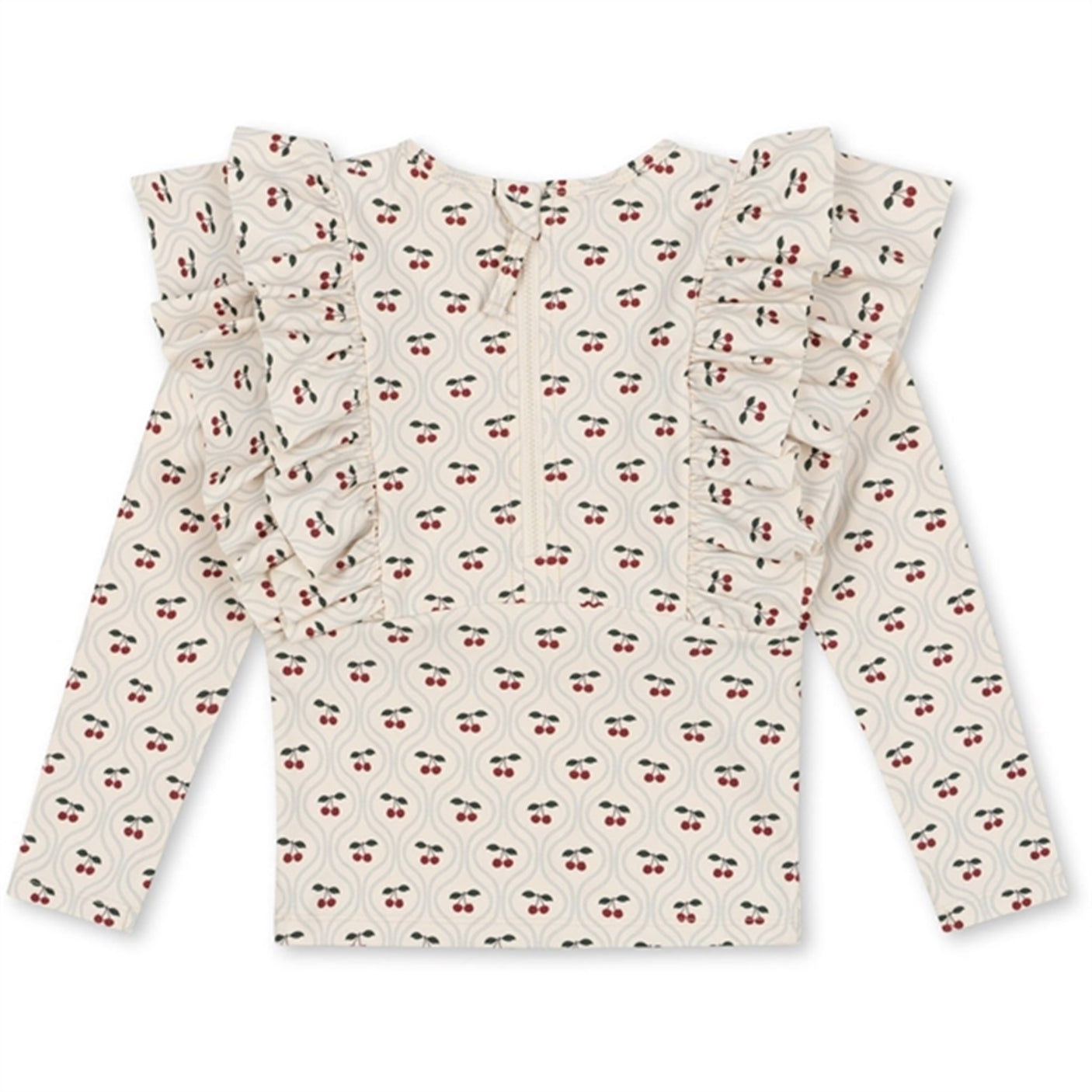 Konges Sløjd Manuca Frill Swim Blouse Cherry Motif