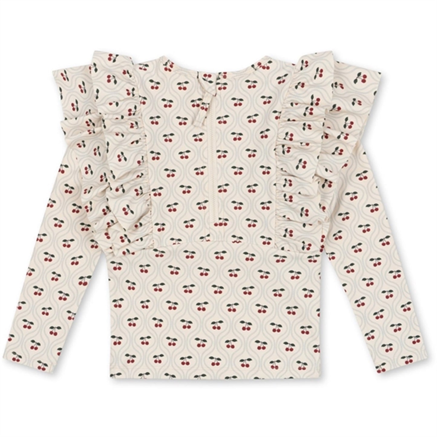 Konges Sløjd Manuca Frill Swim Blouse Cherry Motif